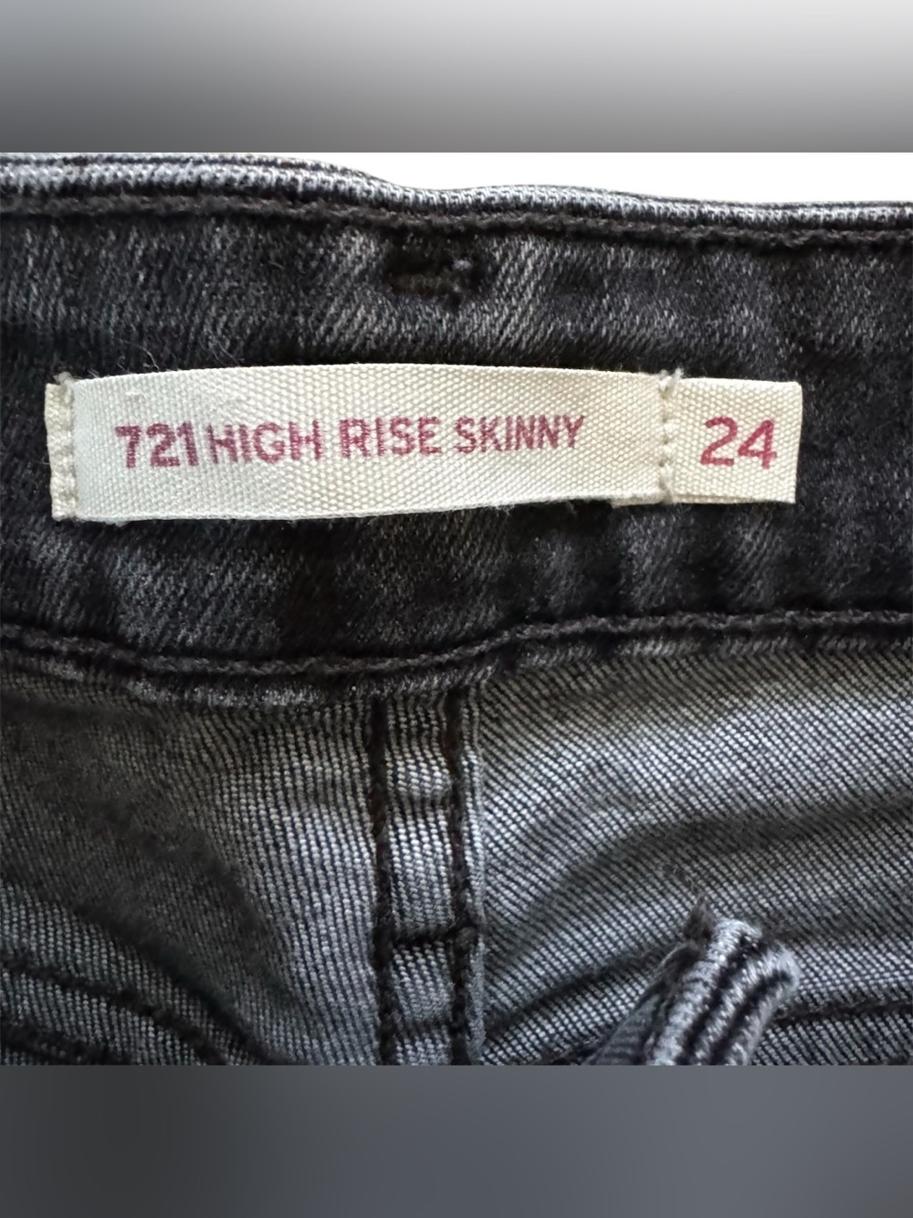 Levi’s 721 High Rise Skinny Jeans Steady Rock W24 L30 - Picture 6 of 10